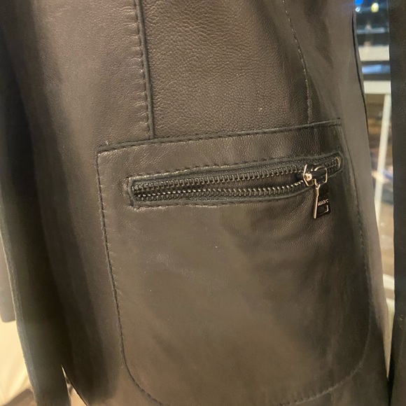 Marc New York Black Leather Jacket. New w/o tags. - Picture 5 of 9